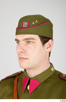  Photos Historical Czechoslovakia Soldier man in uniform 1 Czechoslovakia Soldier WWII badge caps  hats head rank 0002.jpg